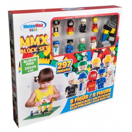 Micromax 297 Parça Blok Seti Asetatlı Kutu Eğitici Yapı Oyuncakları